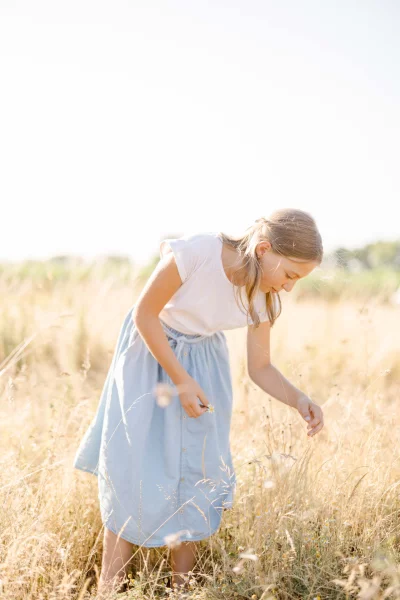 bleu robe champ prairie gris